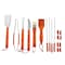 Hastings Home 18-piece Wood BBQ Grill Tool Set Stainless Steel Barbecue Accessories with Wooden Handles and Case 984900INX - alternate 2